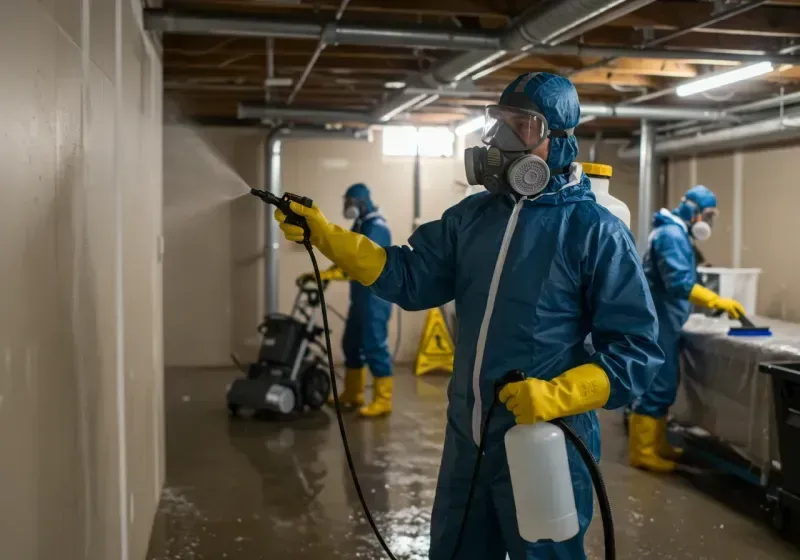 Basement Sanitization and Antimicrobial Treatment process in Custer County, SD